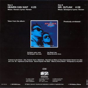 1990 – Heaven Can Wait/Mr. Outlaw – Single 7″.