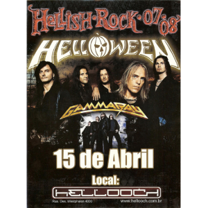 2008 – Hellish Rock 08 Tour – 15 April – Brazil Tour – Flyer.
