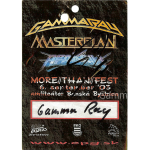 2003 – More Than Fest Pass – 6/9.