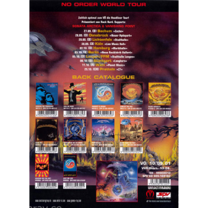 2001 – No World Order – Full Color Pressfolder Promo Flyer.