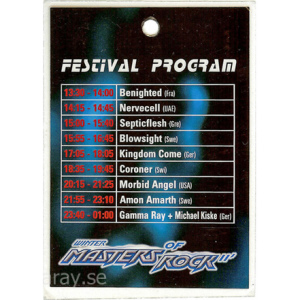 2011 – Winter Masters of Rock Pass – 26/11 – Czech Republic.