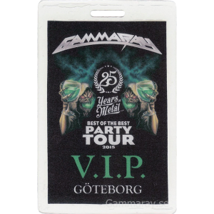 2015 – Best Of The Best Party Tour – 11/12 – Gothenburg VIP Pass.