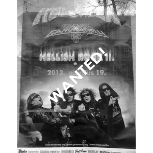 WANTED: 2013 – Hellish Rock Tour Part 2 Hungary – Tour Poster.
