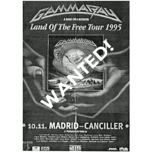 WANTED: 1995 – Land Of The Free –  Tour 95 – Spain.