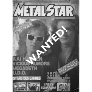 WANTED: MetalStar Magazine – 1989.