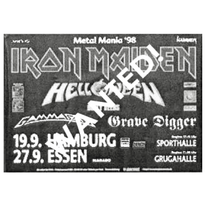 WANTED: 1998 – Metal Mania 98 Tour Poster.