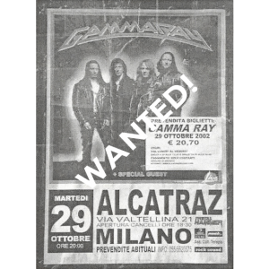 WANTED: 2002 – Skeletons In The Closet Tour – Spain – Poster.