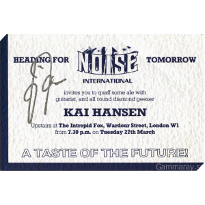 Ticket to the UK record release party for the “Heading For Tomorrow”.