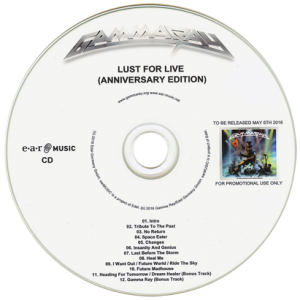 2016 – Lust for Live (Anniversary Edition) – Promo Cd-r.