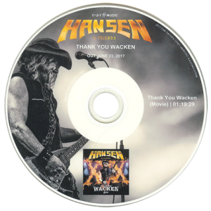 2017 – Hansen & Friends – Thank You Wacken Live – Cd & Dvd – Promo.